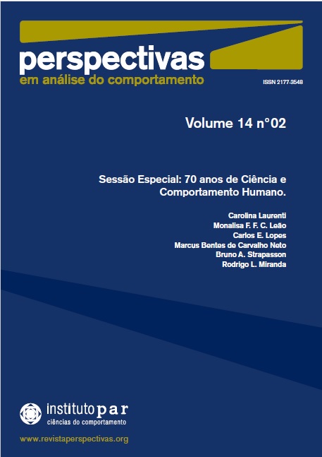 					Visualizar v. 14 n. 2 (2023): v. 14 n. 2 (2023) & Sessão Especial: 70 anos de Ciência e Comportamento Humano
				